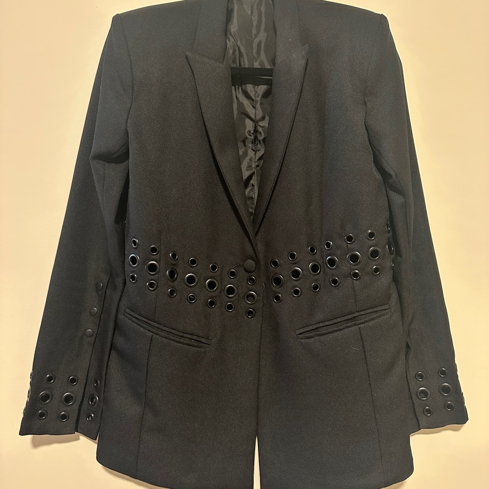 Dylanlex Black Eyelet Blazer